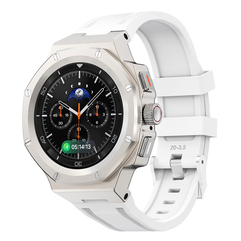 Zestaw Luksusowej Modyfikacji Do Samsung Watch 8 40mm 44mm Metalowa Koperta+Gumowy Pasek Do Watch 8 Classic 46mm Zestaw do Przeróbki Akcesoria