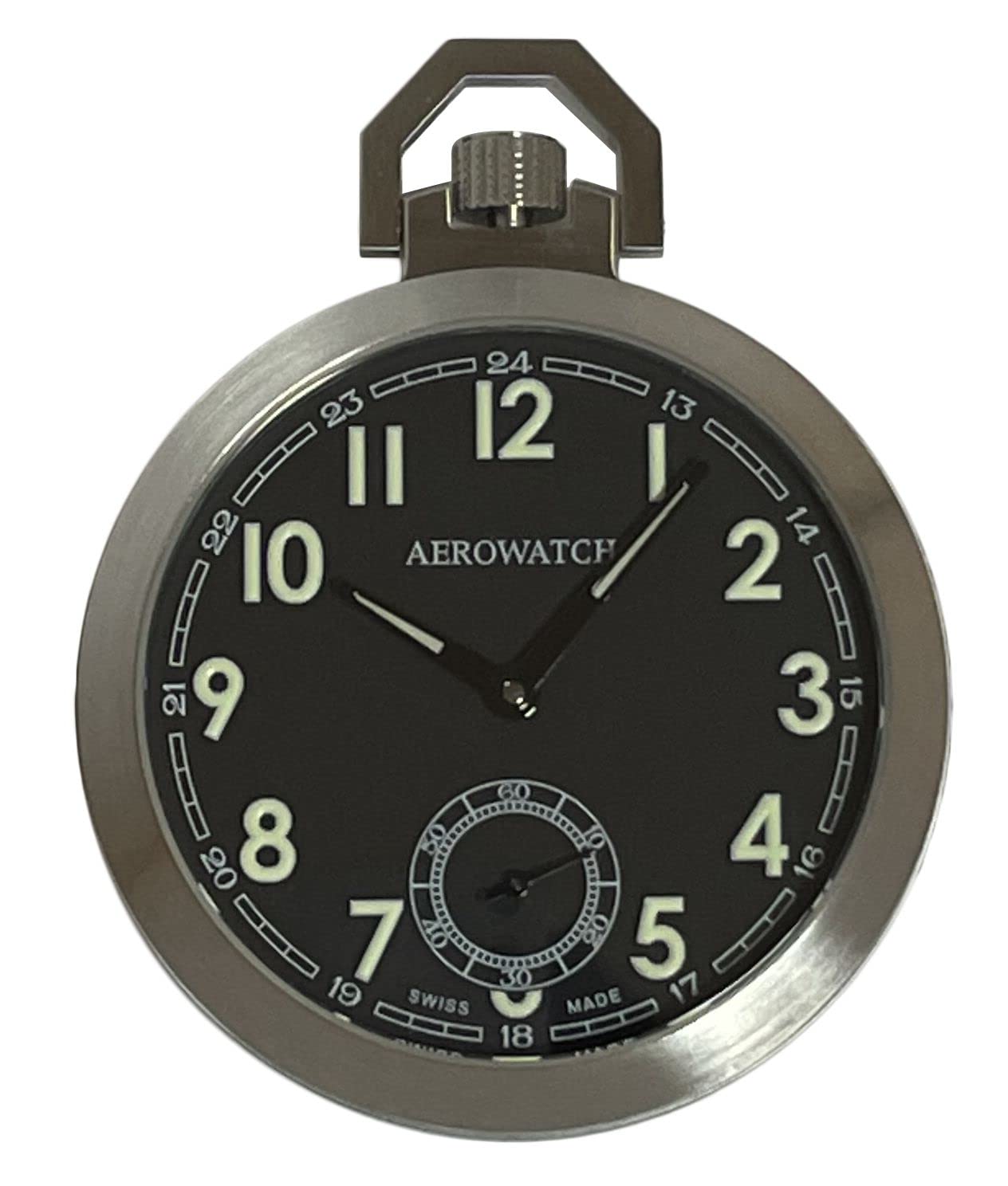 

Кишеньковий годинник Aerowatch з механічним ручним заводом, швейцарське виробництво 50829 AA01 срібло [AEROWATCH] для чоловіків