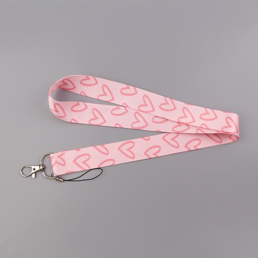 2D 1 Heart-shaped Lanyard, Key Lanyard, ID Badge Lanyard, Gym Phone Lanyard, USB Lanyard, DIY Lanyard, Sling Lanyard