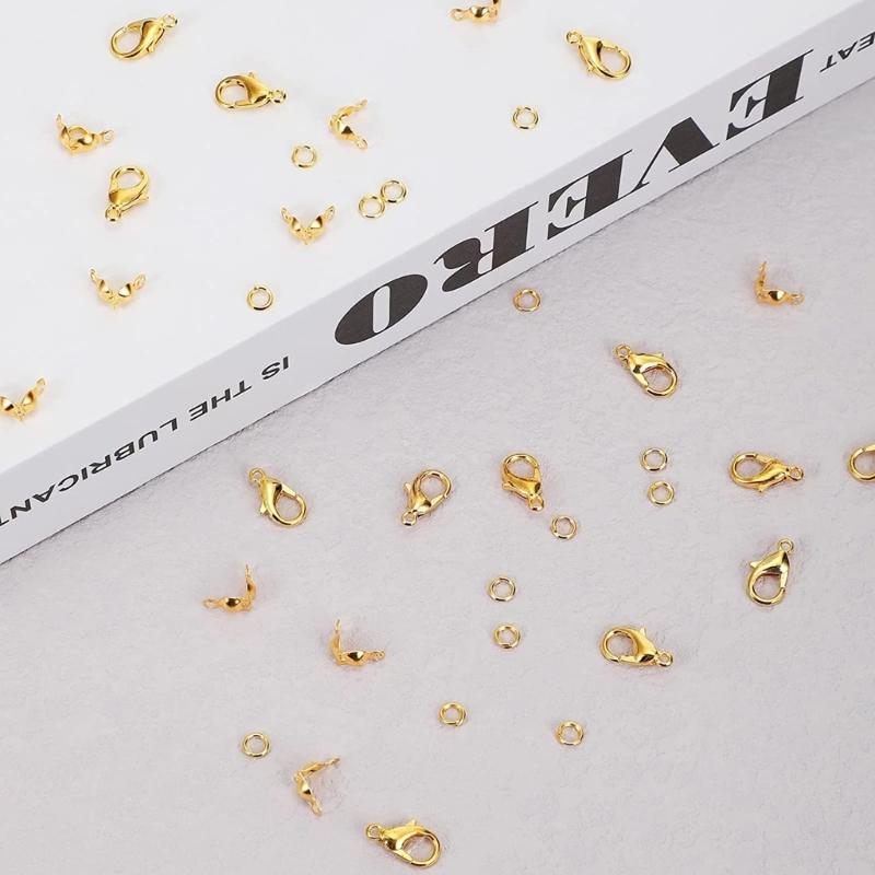 Set of 450 Lobster Claw Clasps Jump Rings Connectors Alloy Material Jewelry Making Tools Suitable for DIY Jewelry Making