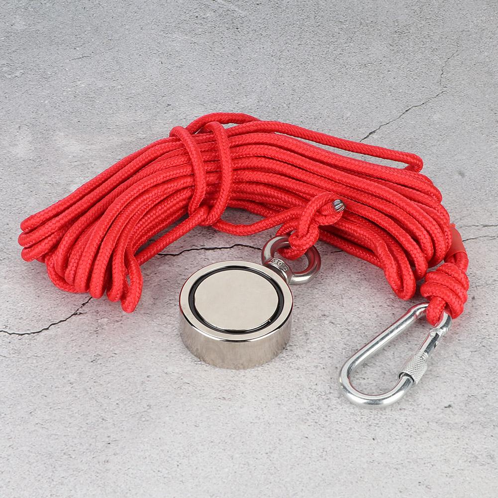 300KG Strong Pull Sea Fishing Hunting Salvage Recovery Magnet with 10M Rope