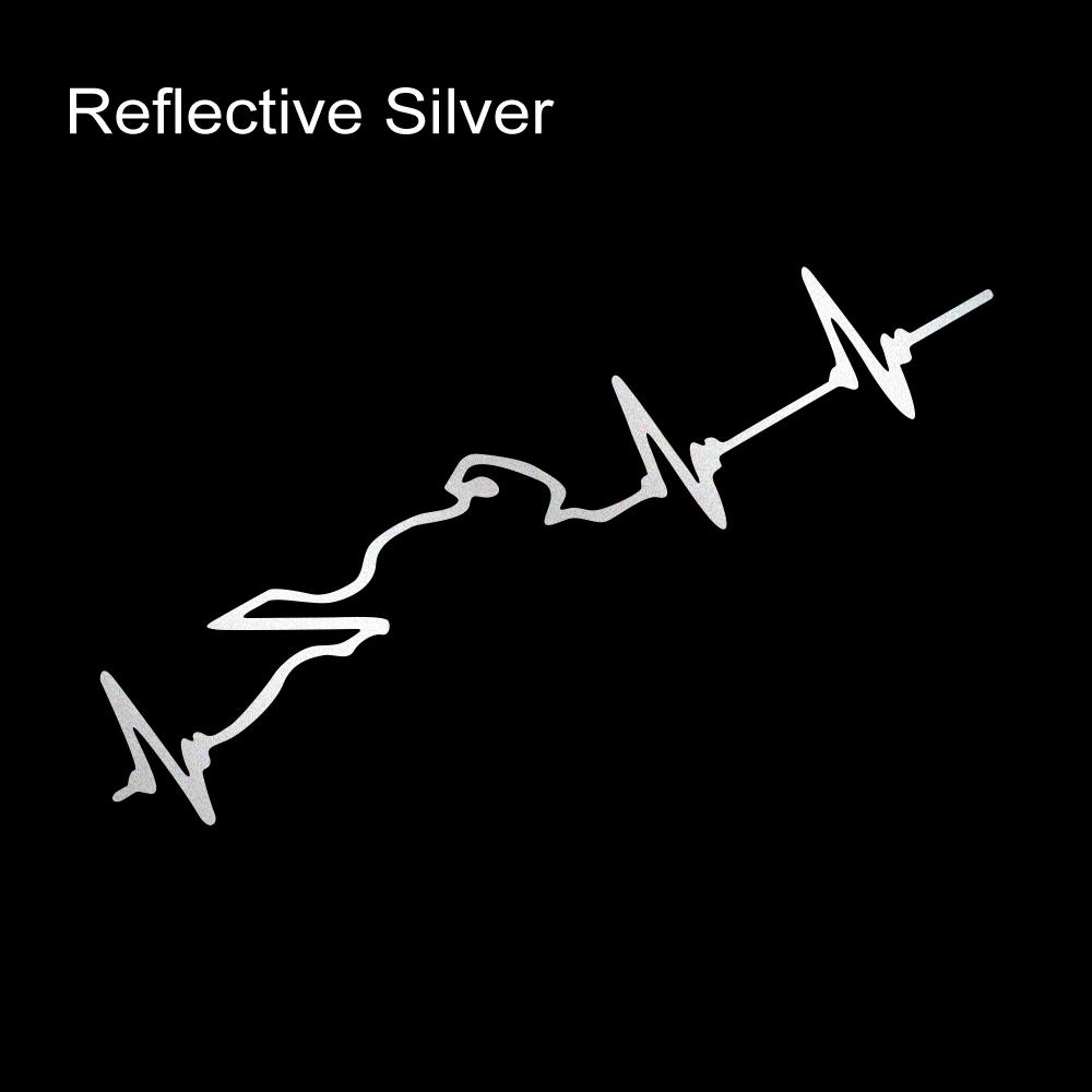 

Reflective Car Sticker Heart Electrocardiogram Vinyl Decal Personalized Auto Body Window Styling Decoration Sticker Accessories 15cmx2.9cm
