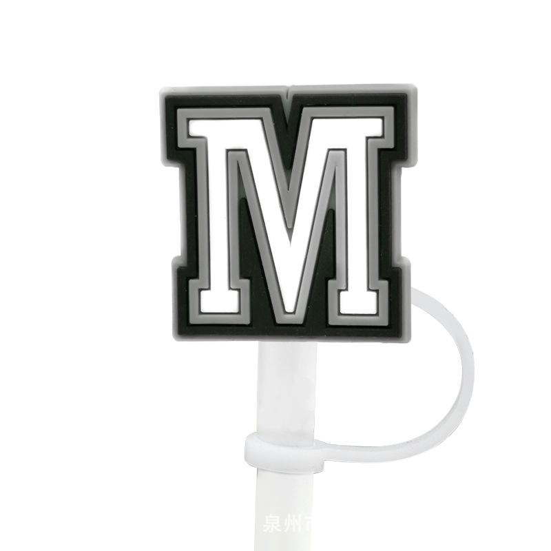 1Pcs Letter Silicone Straw Covers Cap Compatible With Stanley 30&40Oz Cup10Mm Straw Toppers Reusable Dust-Proof Straw Caps