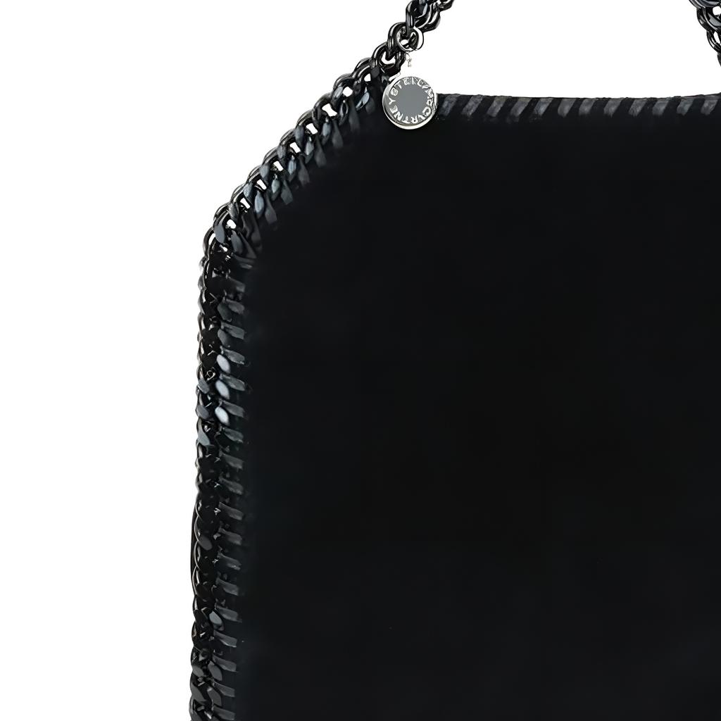 Stella Mccartney Chain Handle Shoulder Strap Velvet Mini Handbag Women Handbags Black 371223W83171000