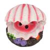 Aquarium Shell Air Bubbler Decoration Simulation Artificial Resin Fish Tank Shell Ornament with Air