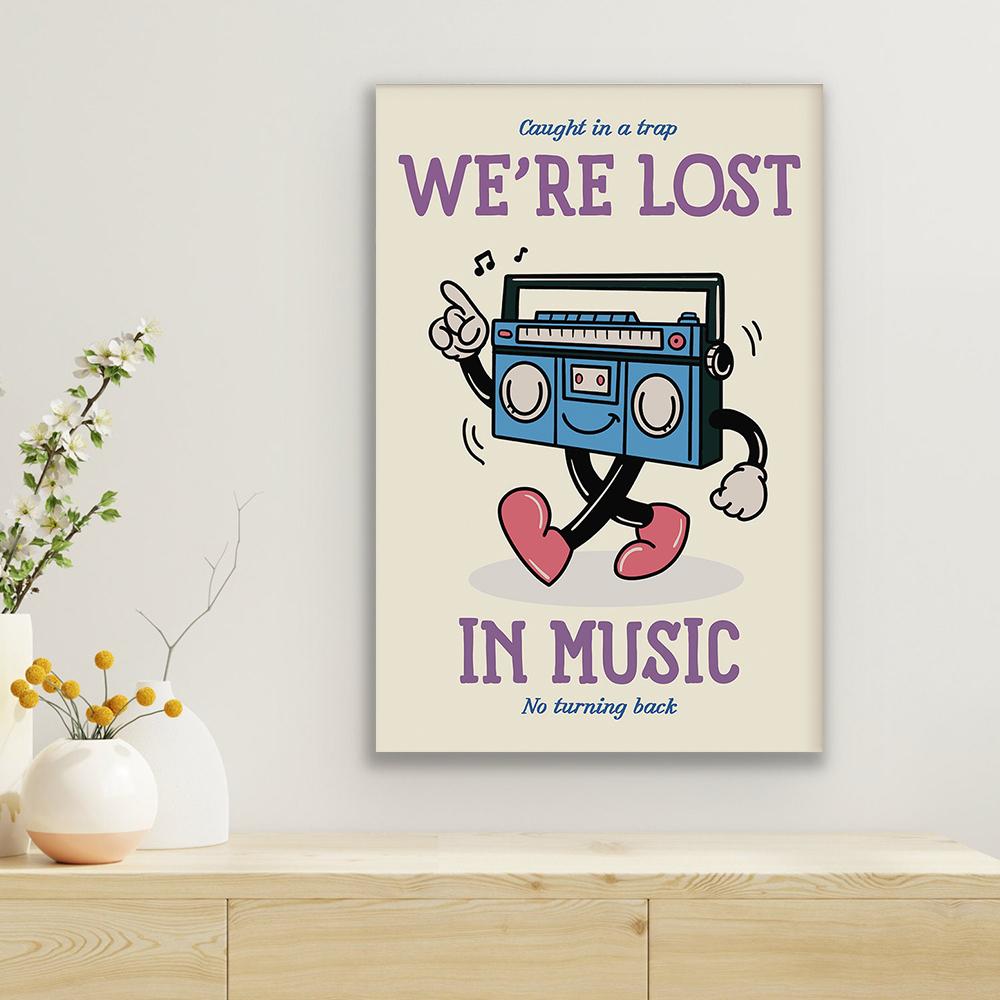 Retro Quote Print Flower Trendy Wall Art Poster Cartoon Kids Room Home Canvas Painting Modern Bear Sunflower Wall Decor Pictures