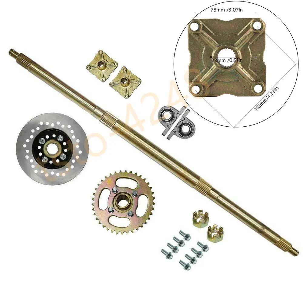 TDPRO 32'' Go Kart Rear Axle /41T Teeth 428 /420 37T 48mm Chain Rear Sprocket for Pit Dirt Bike ATV Go Kart Quad Accessories