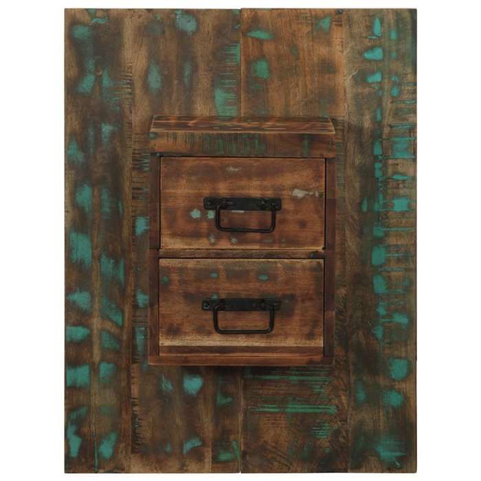 VidaXL Multicoloured Bedside Table 60x32x80 Cm Reclaimed Wood, Bedside Cabinet, Bedroom Furniture, Table of 4017531