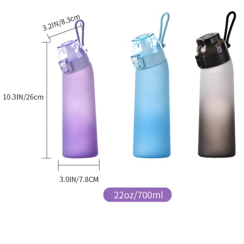 Pronala Fruit Water Bottle [PSE Certified + BPA-Free] 700ml, 8 Flavors (Tritan Leakproof + Replacement Fragrance Ring Included), Gym/Office/Outdoor Us