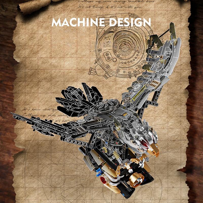 MOC Mechanical Eagle Building Blocks Set Animal World Model Kit Power Motor Technical Bricks Kids Christmas Birthday Gifts