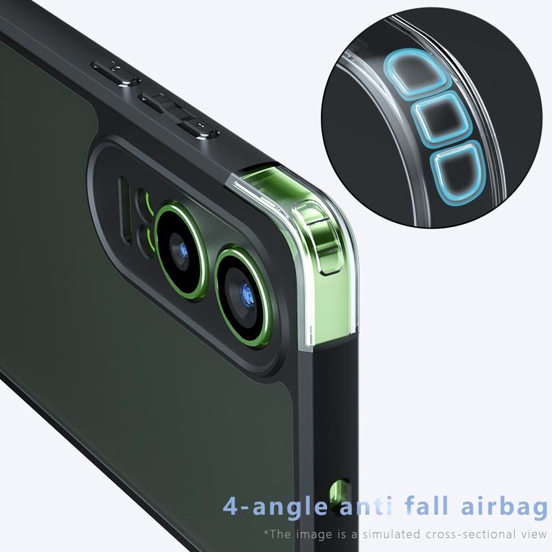 Pro OnePlus Nord CE4 Lite 5G/Oppo K12x 5G (Čína) Pouzdro Skin-Touch Matné TPU+PC Kryt na telefon,Průhledná černá