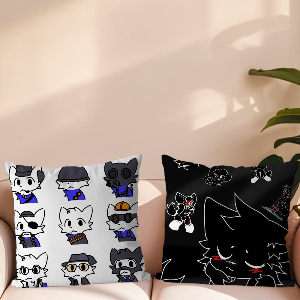 Boykisser Silly Cat Cute Pillow Case Sofa Living Room Bedroom Headboard Backrest Cushion Square Cushion Nap Time