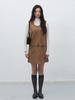 General Idea Suede Belted Dress [Dark Beige] / Wbe4L15512