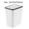 Household Trash Can With Lid Modern Plastic Small Garbage Can Wastebasket Pop-up Lid For Bathroom Kitchen And Living Room