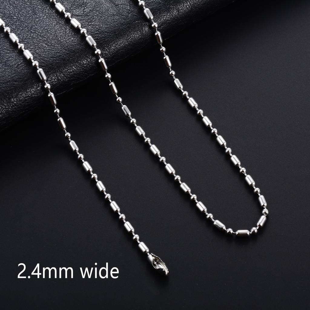 Fashion Stainless Steel Beads Necklace Link Bamboo Neck Chain for Men Women No Fade Collar Choker Copper Color Metal Jewelry