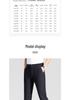 ROMON Men's Ice Silk Stretch Business Casual Straight-Leg Pants