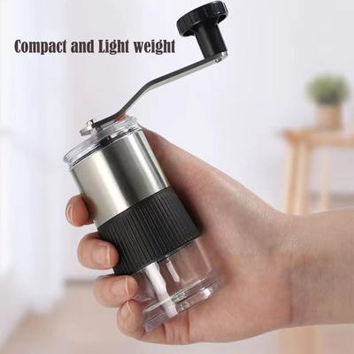Mini Manual Coffee Grinder Portable Mill Pepper Grinder Ceramic Core Removable Washable for Outdoor Italian Coffee Machine
