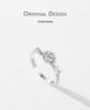 Modian S925 Sterling Silver Zircon Ring: Elegant Korean-Style Women's Wedding Ring with Hollow Design.