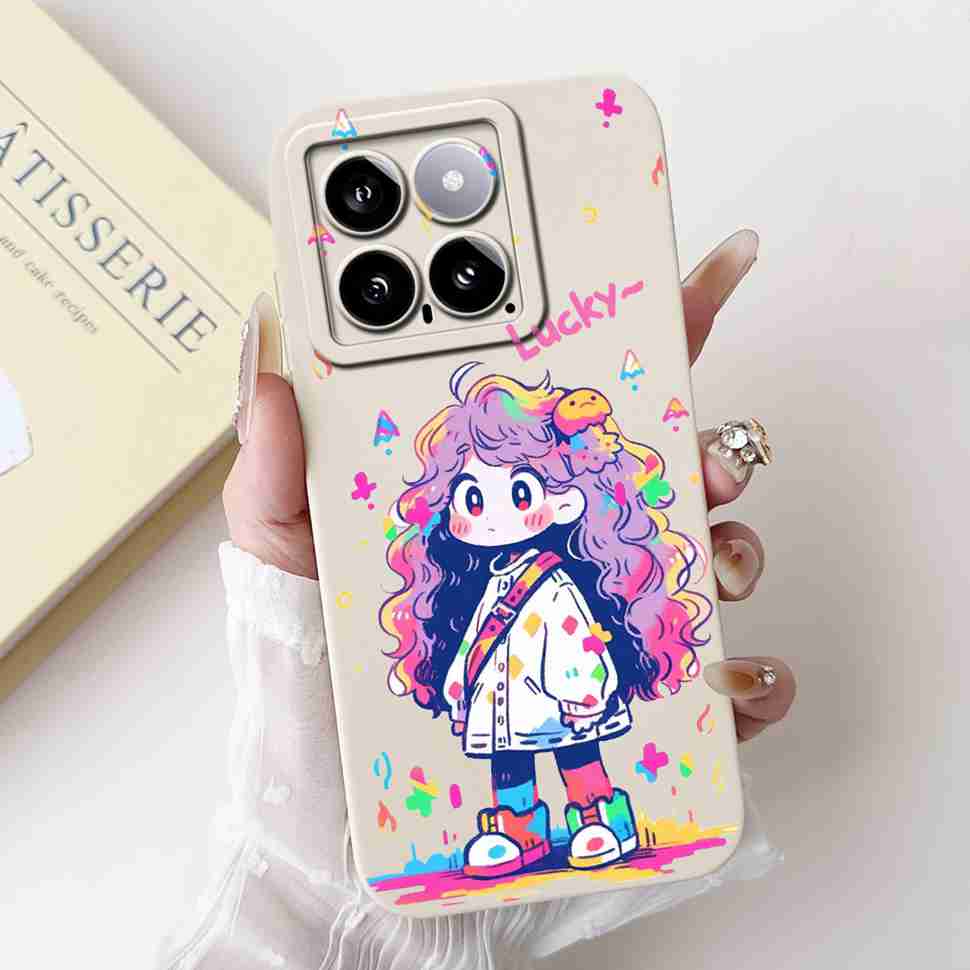 Cover For Xiaomi 14 Case Silicone Shockproof Soft Camera Protective Pattern Matte For Xiaomi 14 Mi14 Xiaomi14 5G 2023 Cases