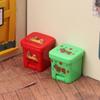 5Pcs Dollhouse Mini Cartoon Garbage Can Model Dollhouse Furniture Decoration Dolls House Accessories Pretend Play Toys