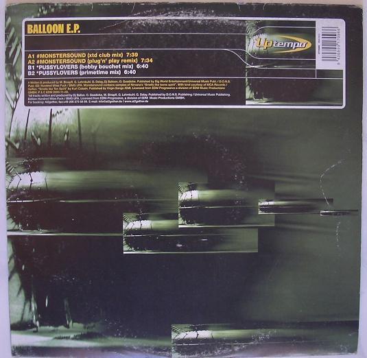 

12inch Record BALLOON - E.P. UT7096MX Uptempo 2000 Spain Dance & Electronica Used