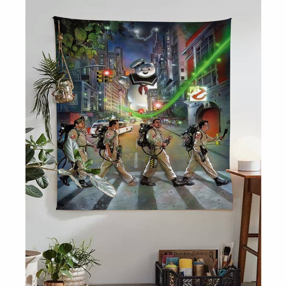 Retro Classic Ghostbuster Colorful Tapestry Wall Hanging Hanging Tarot Hippie Wall Rugs Dorm Wall Art Decor