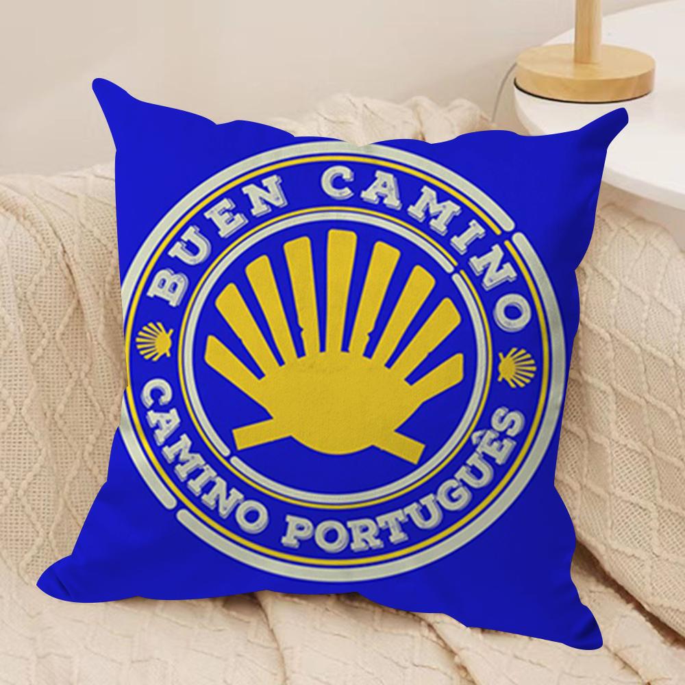 

Movie C-Camino Santiago Cushion Cover Soft Plush Fabric Double-Sided Printed Sofa Cushion Cover for All Seasons Home Decor Gift 30cmx30cm
