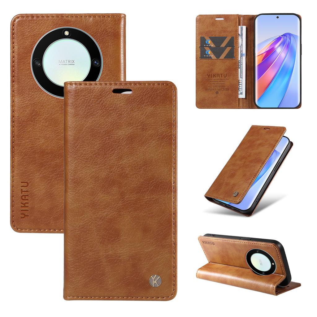 YIKATU YK-006 For Honor X40 5G/X9a 5G/Magic5 Lite 5G Leather Case Litchi Texture Phone Wallet Cover