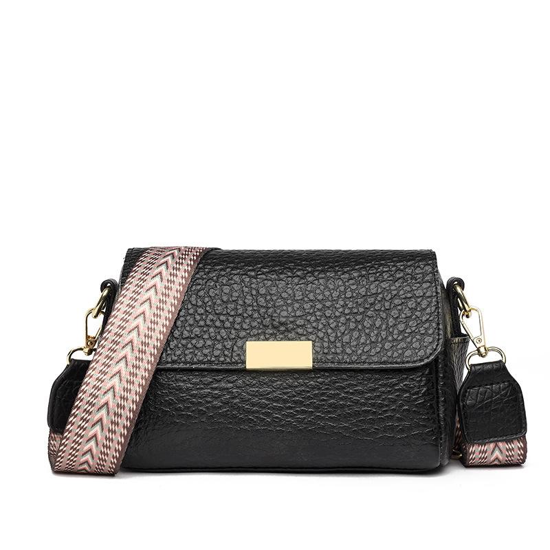 Women'S Bag Small Square Bag Fashionable Small First Layer Cowhide Shoulder Messenger Bag Casual Tide