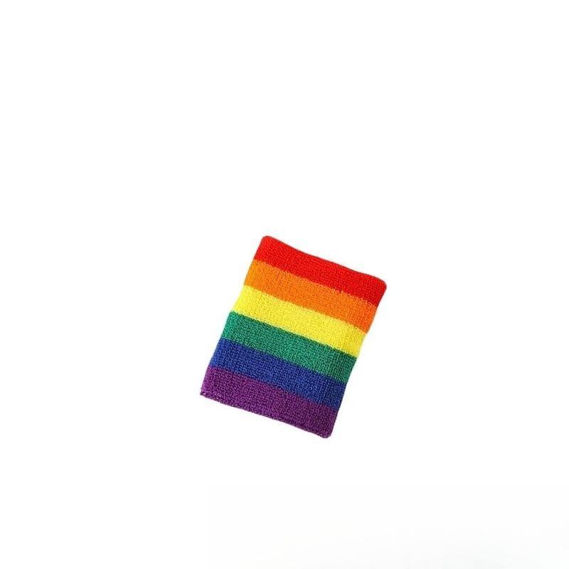 Rainbow Pride Month Basketball Bracelet Hair Strap Sports Fitness Men's and Women's Cotton Towel Bottom Sweat Absorbing Headband