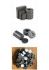 Various Shapes Permanent and Ferrite Magnet Samples: Rectangular, Round, Black