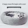Round Pet Bed: Foldable, Washable, Warm Pad for Cats, Kittens, Puppies, and Dogs - Suitable for Autumn and Winter.