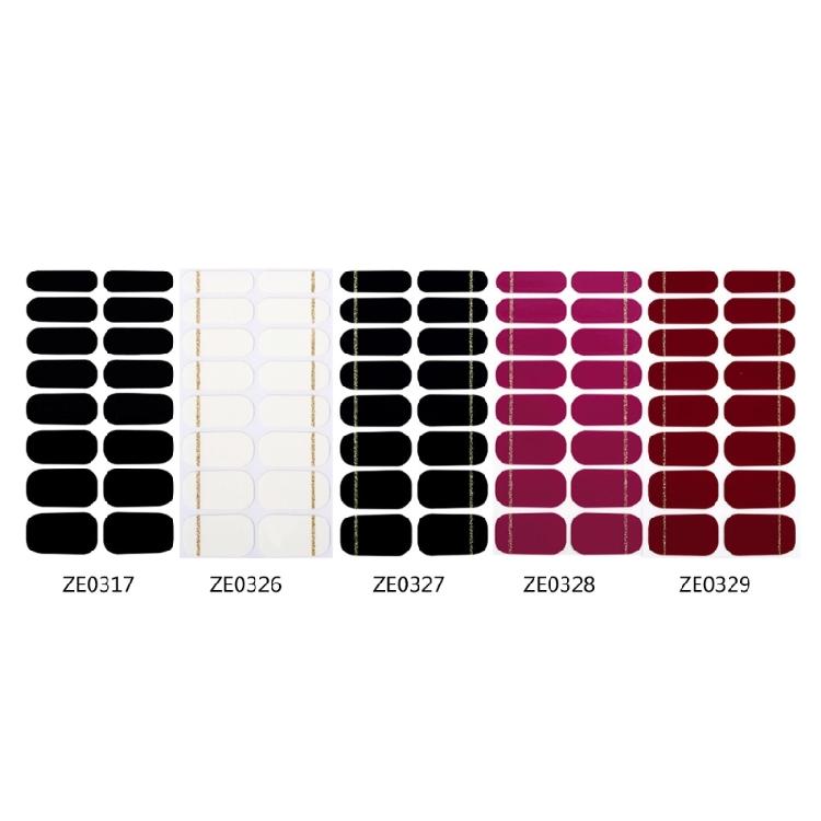 16 Streifen Nagellack-Aufkleber Nagelaufkleber Set für UV-Lampe Designer 3D Nägel Po