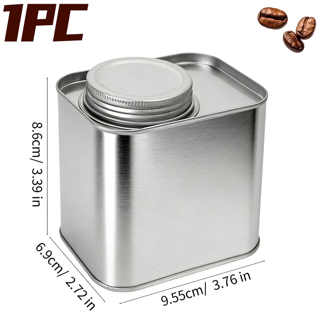 3/1x Tinplate Iron Can Coffee Bean Tea Home Kitchen Spices Powder Herbs Airtight Cans Outdoor Camping Packaging Storage Tin Box