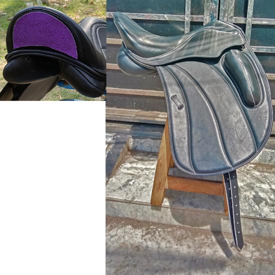 

Кожаное выездковое монокрыловое седло со сменными ленчиками – Элегантный дизайн луки 16 Inch чёрный