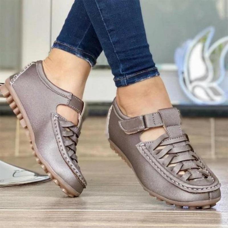 BCEBYL Summer Round Head Hollow Breathable Wear-resistant Sandals Fashion New Sports Leisure Flat Women's Shoes Chaussure Femme