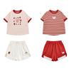 Girl's Summer Cartoon Short Sleeve Set