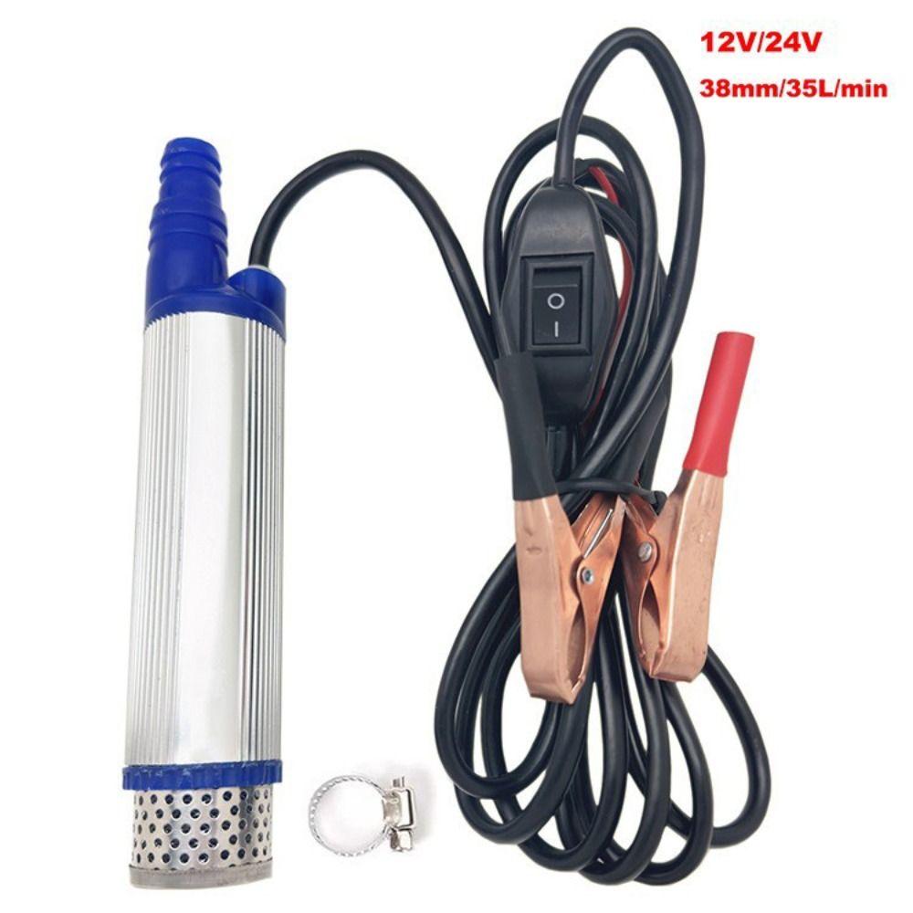 12V 24V Portable Mini Pump 38mm Submersible Pump Submersible Design Diesel Oil Pump  Camping