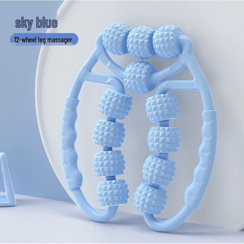 Twelve-Wheel Circular Massager: Clears Meridians, Relaxes Leg Muscles, Enhances Leg Beauty with Roller Massage