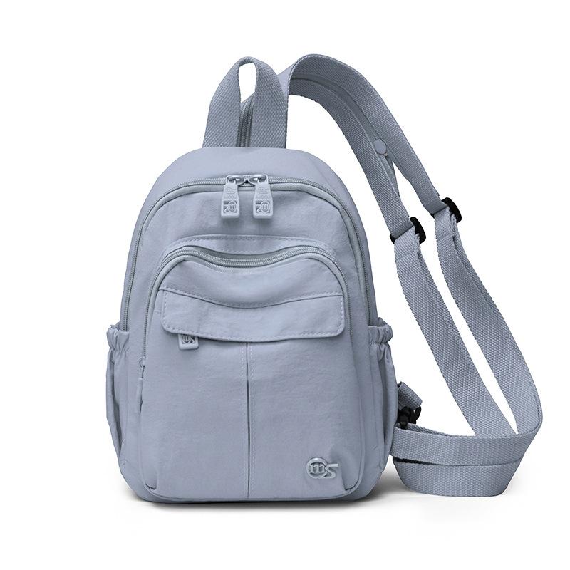 Schoolbag Spring New Simple and Versatile Multi-back Nylon Backpack Women's Anti-splashing Commuter Travel Oblique Span Breast Bag