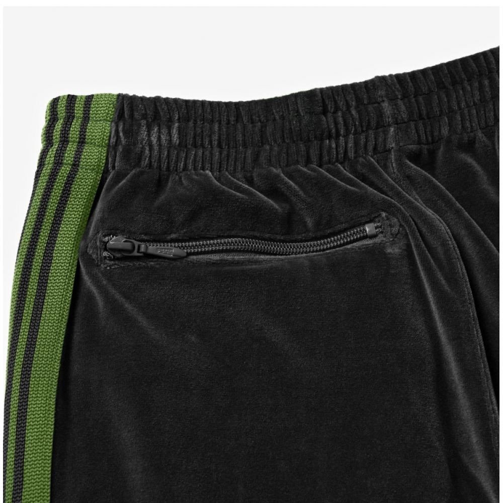 NeedleS Herren S Samt Schmale Trainingshose Lange Hose C Schwarz Rw325