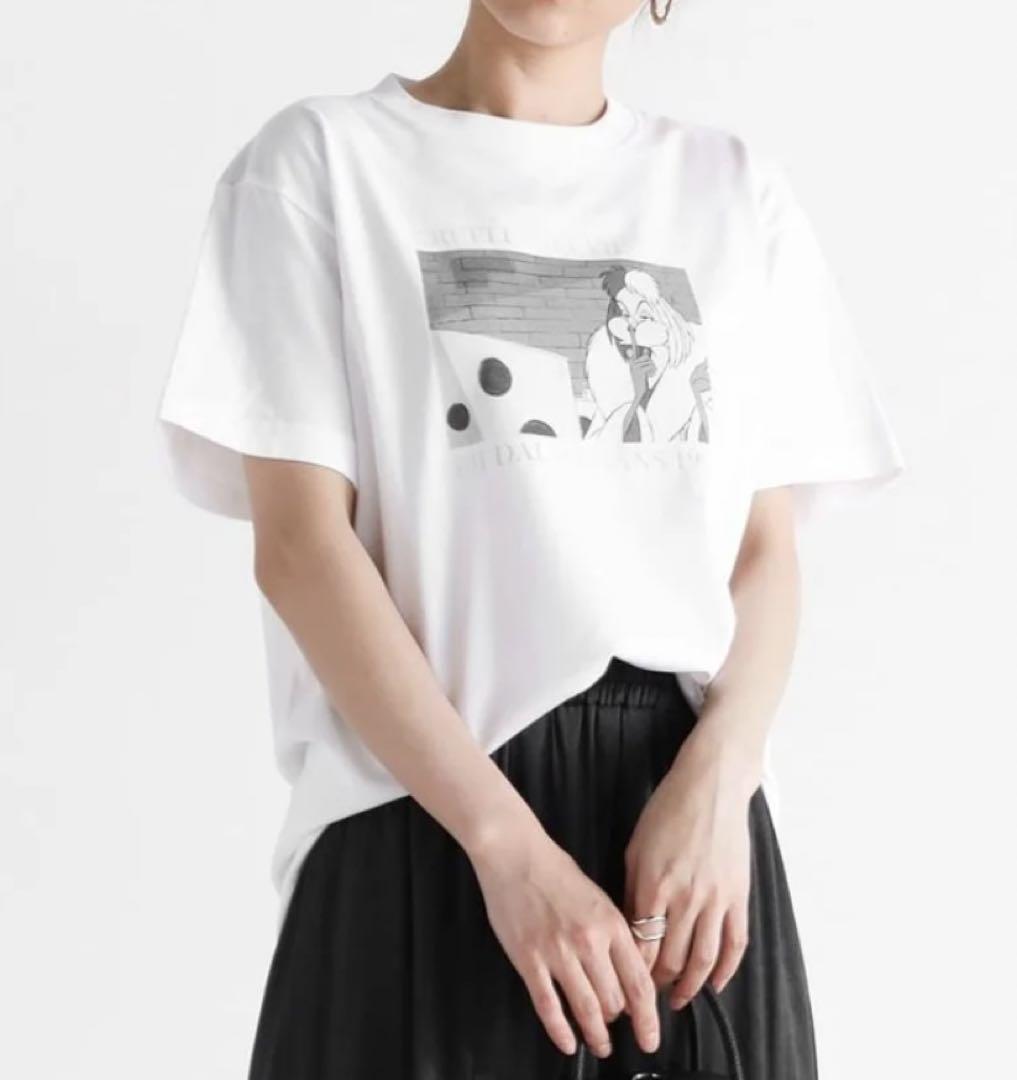 

[USED] Vin Van Cruella de Vil Print T-Shirt Disney Collaboration