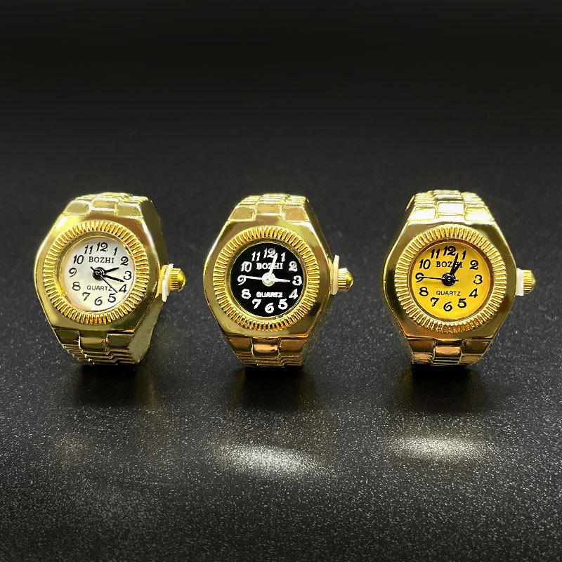 Vintage Rings Punk Elastic Stretchy Quartz Watch Rings For Women Man  Individ