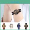 Geneva Watch With Colorful Dial And Leather Strap Casual Style Quartz Wristwatch For Men And Women 28003 Bamboo Strap)