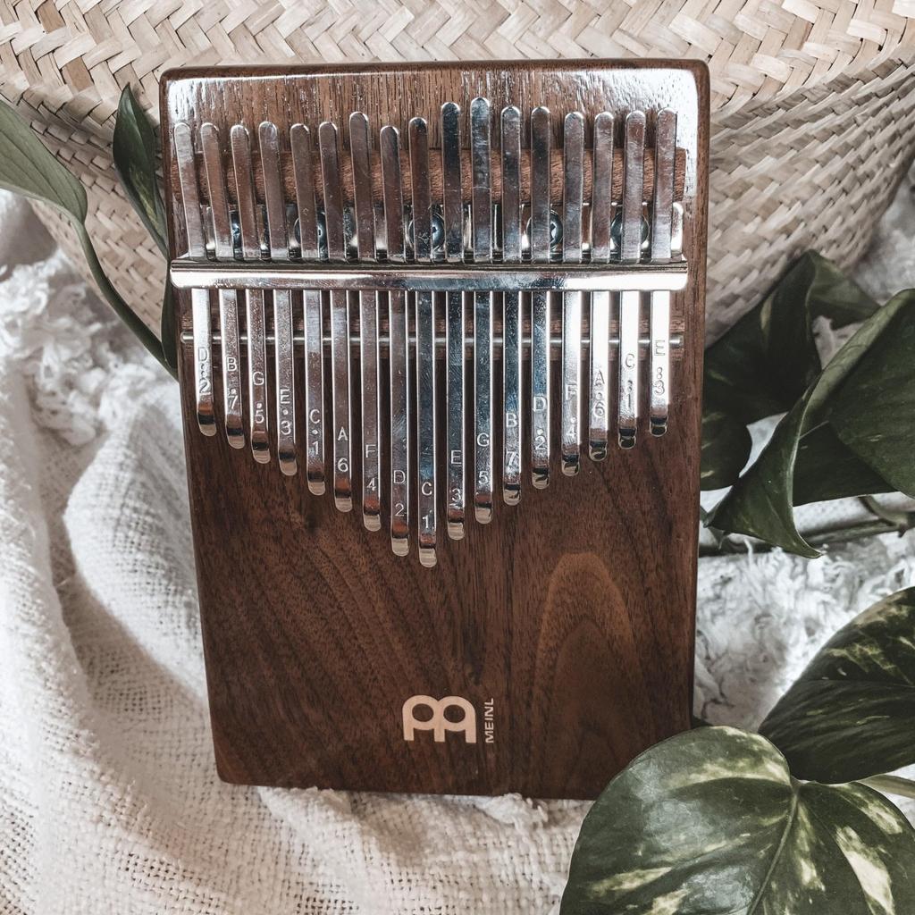 MEINL Sonic Energy Collection Kalimba Solid Kalimba Black Walnut 17 Keys C Major Scale KL1701S Hammer (Exclusive Case/Bag/Cross/Tuning Included) []