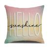 New Spring and Summer Cute Vacation Pillow Case Linen Printed Home Pillow Living Room Sofa Party Cushion Cover