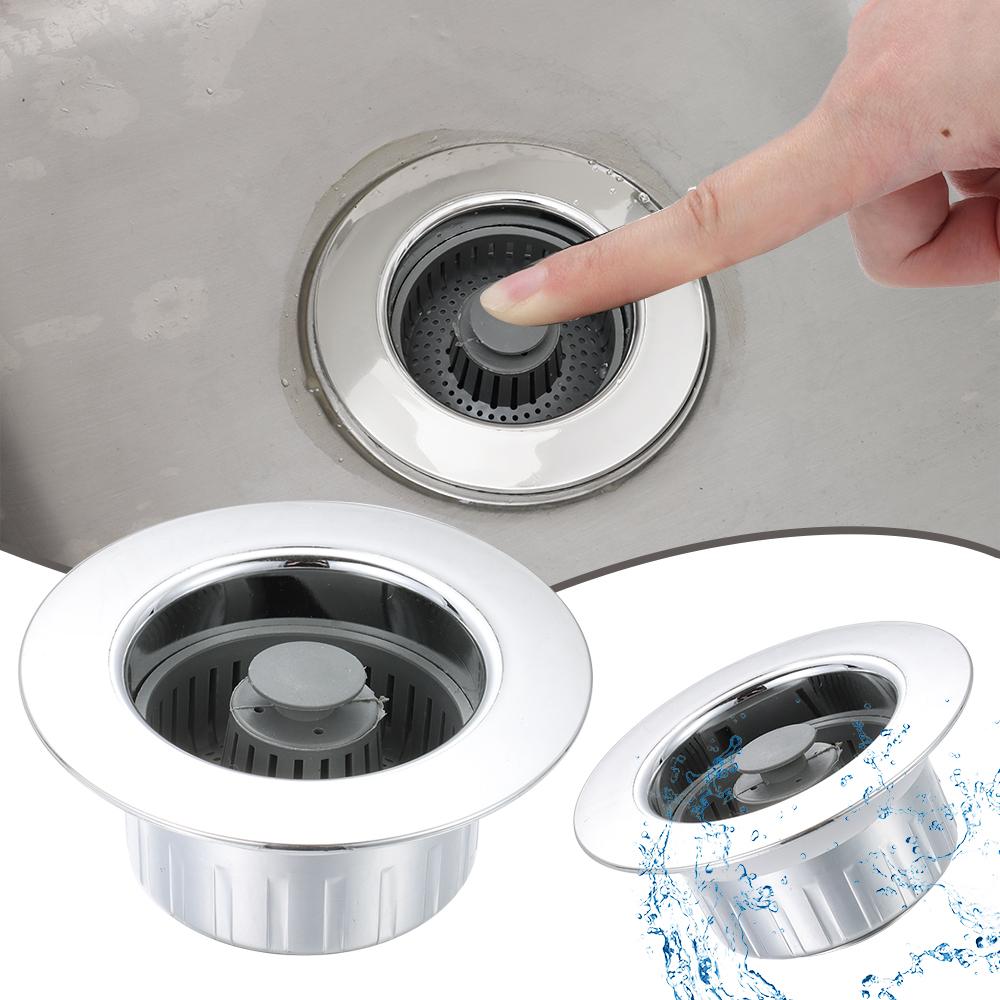 ABS Kitchen Sink Plug 3 In 1 Sink Food Catcher Basket Durable Sink Drain Strainer