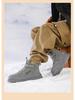 Kids' Winter Cotton Boots: Warm Velvet, Thickened, Non-Slip, Wear-Resistant, Boys' Mid and Big Size Sports Shoes