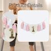 Girl's First Birthday Banner, Decorative Chair Garland with Tassels And Wooden Beads, Polyester