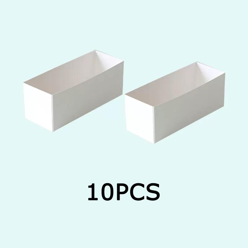 

WTEMPO Домашние Разделители для Хранения в Ящиках, Коробки для Хранения Нижнего Белья, Носков и Полотенец, Бумажные Коробки, Сделай Сам Складные, Коробки для Хранения Хозяйственных Инструментов и Косметики 10pcs*223*85*85mm белый